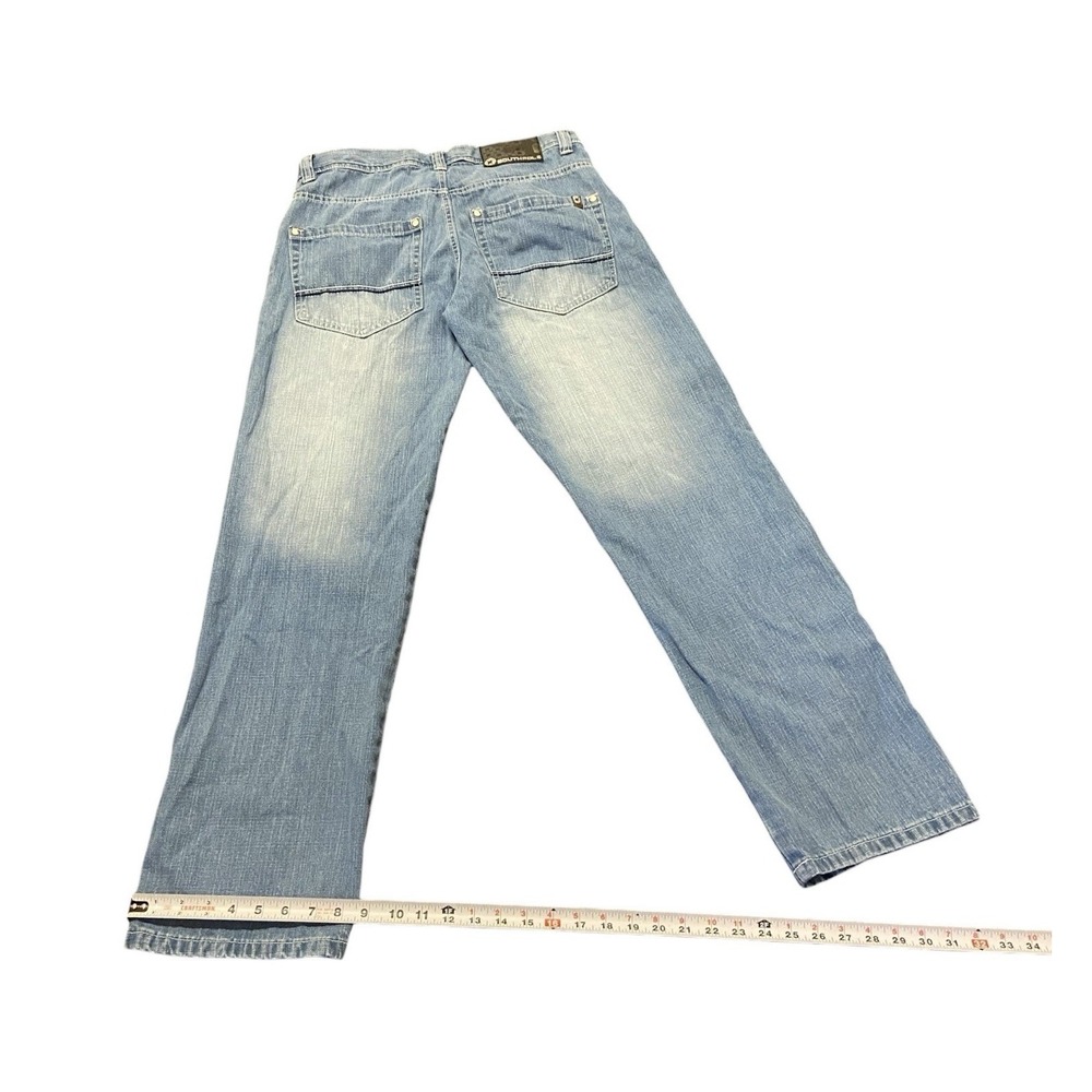 Southpole 4180 Jeans Mens‎ 34x34 Blue Light Wash Baggy Wide Leg Y2K Skate VTG - Picture 6 of 9